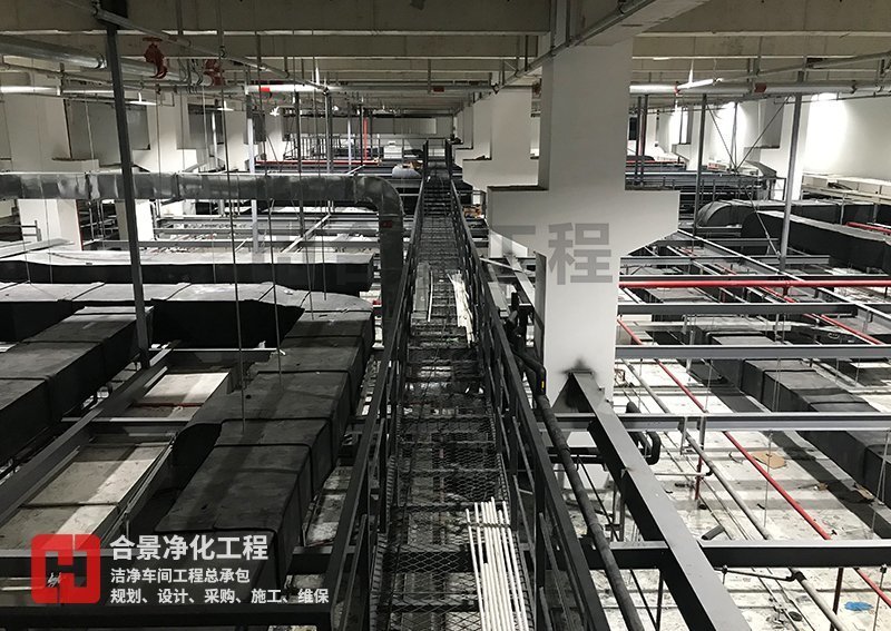 鋰電池無塵車間廠房建設(shè)施工中